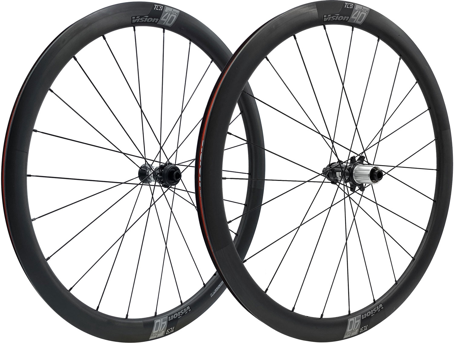 Conjunto de rodas de carbono Vision SC 40 Disc Clincher TLR Sram XDR