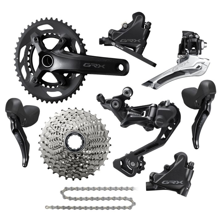 Conjunto de grupos Shimano GRX RX400 Grupo 2x10 velocidades - 165mm